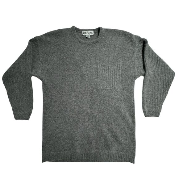 Vintage 80's 90's Women's Crew Neck Sweater Medium Lambs Wool Angora Minimal - Picture 3 of 11